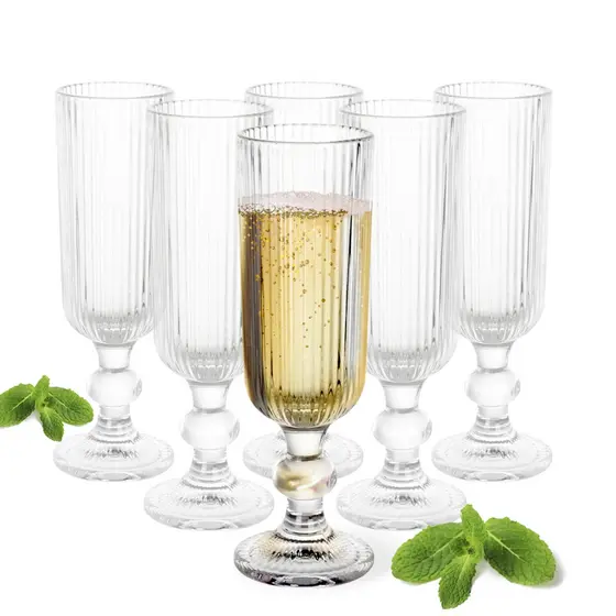 Taças De Vidro 145ml Conjunto 6 Peças Para champagne
