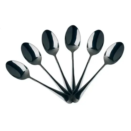 Jogo De Colheres De Mesa Em Aço Inoxidável 6 Peças