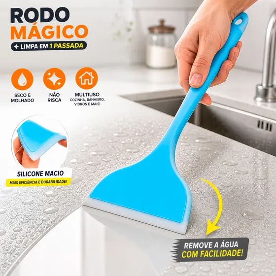 Rodo de Pia Silicone Multiuso Limpa Vidro Box Bancada Seca Água