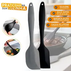 Espátula Chef De Silicone Pão Duro Marmorizada Alta Resistência Profissional