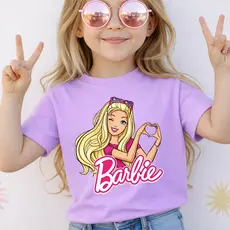 Camiseta Infantil Menina Barbie Boneca Princesa Love s2 Coração Blusa Juvenil Premium Algodão Amor