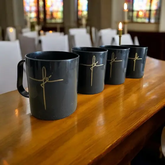 Caneca Plásticas 400ml Fé Kit Presente 10 Pç