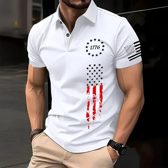 Camiseta Polo American 1776 Street Manfiny Piquet