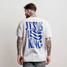 Camiseta Masculina JESUS IS KING 100% Algodão Manfity