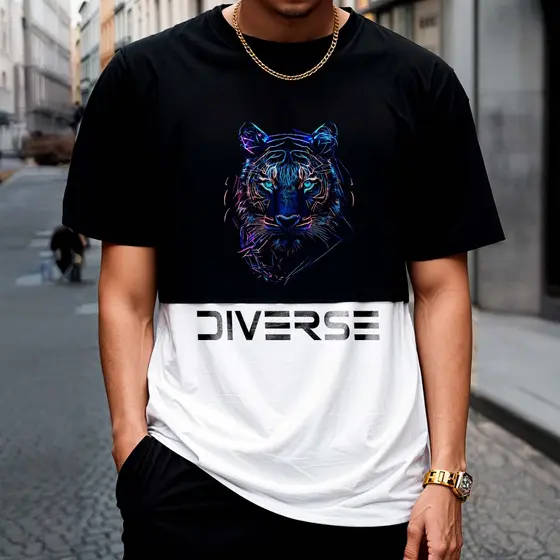 Camiseta Lion Manfinity T-shirt 100% Algodão Diverse