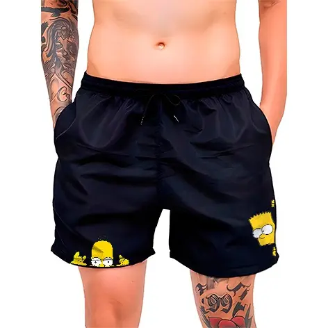 Bermuda Short Masculino Modelo Personagem SIMP. Ideal para Academia, Skate, Corrida