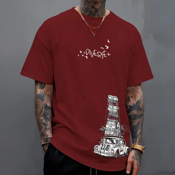 Camiseta Masculian DIVERSE PÉ NA ESTRADA 100% Algodão Manfity
