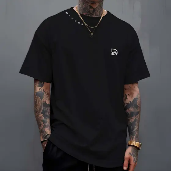 Camisa Masculina Manfinity Diverse Gola Camiseta 100% Algodão Plus Size