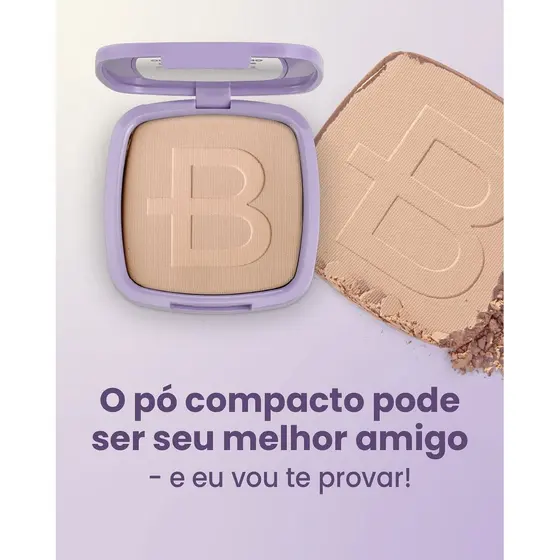 PÓ COMPACTO PARA MAQUIAGEM DA MARCA BAUNY COM FPS25