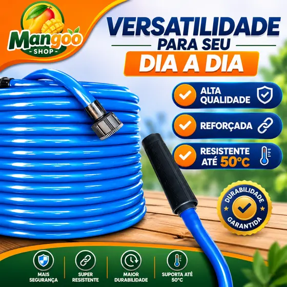 Mangueira Jardim Reforçada Lisa Flexivel 50 30 25 20 15 10 7 Metros