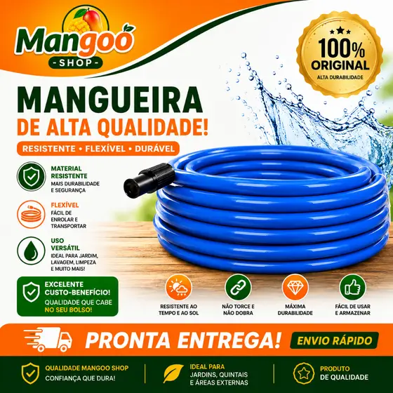 Mangueira Tramontina 
 Jardim Lisa 20 Metros Jcn Flex Anti-torção Promoção
