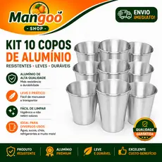 Kit 25 Copo Alumínio 250ml Leite Café Cerveja Chop Bar Festa