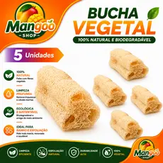5 Esponja Bucha Vegetal Natural Banho Esfoliação