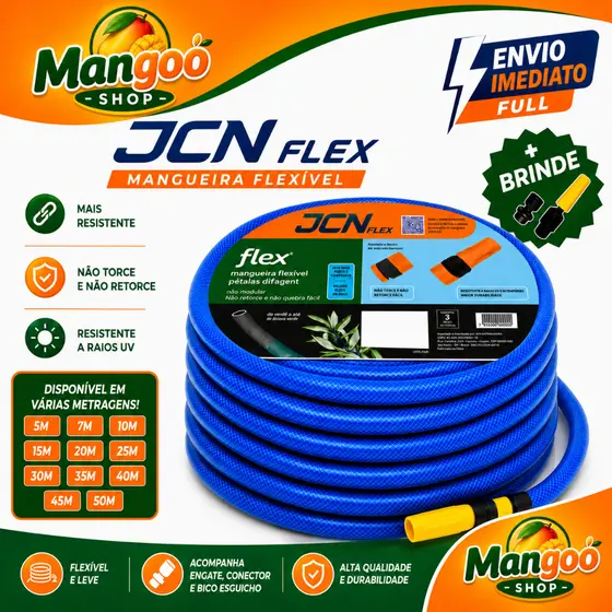 Mangueira De Jardim Reforçada Trançada Completa 10/15/20/25/30/35/50 Metros