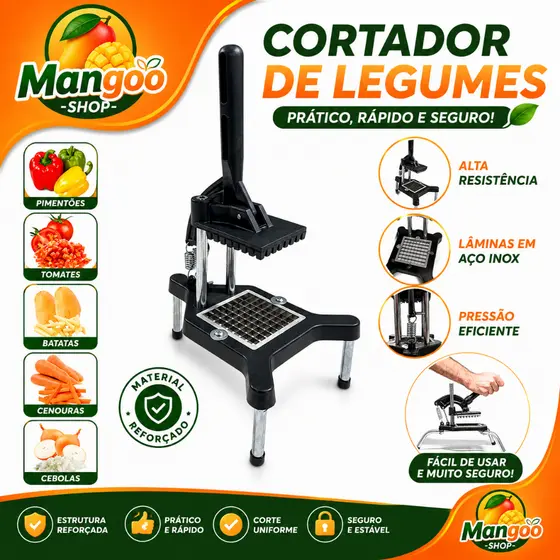 Picador Cortador de Legumes Profissional Batata Palito Cenoura Cebola Frutas Fatiador Manual Cabrita
