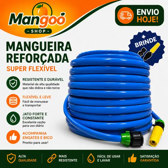 Mangueira de Jardim Anti-Torção e Anti-Dobras - 50 Metros