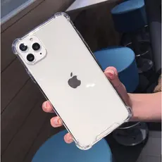 Capa Transparente Acrílico luxo iPhone XR 11 12 13 14 15 16 Pró Max–Anti-Impacto e Bordas Reforçadas
