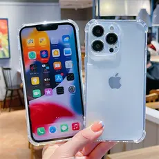 Capa Transparente Anti Impacto TPU para iPhone XR 11 12 13 14 15 16 Pró e Max