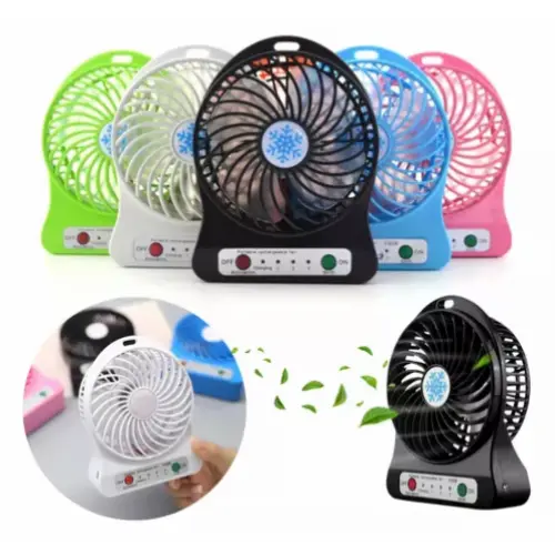 Mini Ventilador de Mesa 3 Velocidades - Recarregável / Portátil / Silencioso