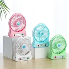 Mini Ventilador USB de Mesa Recarregável - 3 Velocidades