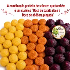 100 GRS Mista de abóbora pingada, batata roxa e amarela