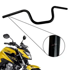 Guidão Moto Cargo Preto Cg Titan Fan Mix Honda Com Rosca Para Peso com Pequenos Defeitos