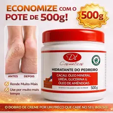 Pote 500g Hidratante do Pedreiro para Pés Rachados Mãos Grossas Cotovelo Variação de Tamanho