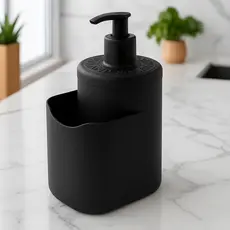 Porta Detergente Dispenser Pia Com Suporte para Bucha de Cozinha 500ml