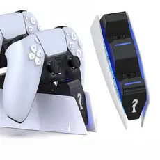 Suporte Base Dock Carregador 2 Controles Com Led Base De Carregamento para PS5