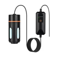Luz UV para Aquário com Timer para Controle de Água Verde e Algas, Mini Lâmpada Antialgas para Aquário de Água