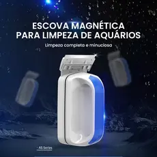 Limpador de Vidro Magnético Forte para Aquário Mini Escova Flutuante Remove Algas