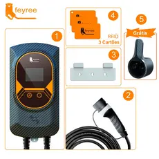 Carregador Para Carro Elétrico 7,6KW 32A Type 2 Carregador EV Com App E Rfid Para Carros Elétricos e Híbridos Conexão