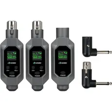 VEDO 2 em1 Conversor De Microfone Sem Fio 2.4G Transmissor e Receptor de Microfone XLR Para Micr Dinâmico Audio Mixer