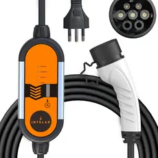 INTELAR Carregador para Carro Elétrico Portátil 3,5KW 20/10A Type 2 Carregador EV para Carros Elétricos e Híbridos Uso