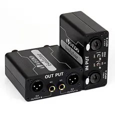 VEDO Isolador De áudio Com Canal Duplo 6.5 XLR Eliminação De Ruído De Som Atual Adequado Para Mixers Veículos Microfones