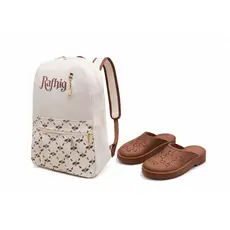 Kit Mochila Rafhig + Babuche Nuvem Leve Confortavel Antiderrapante