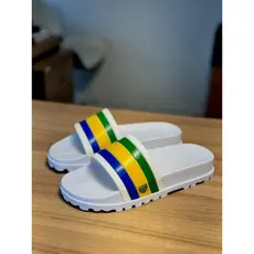 Lançamento Chinelo Slide Brasil Masculino Papete Copa Leve Confortavel Sandalia Verde Amarelo Nuvem Ortopedico Estiloso