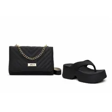 Chinelo Feminino de Dedo + Bolsa Rhafig Tamanco Nuvem Cloud Ortopédica Antiderrapante