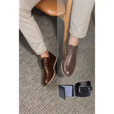 Sapato Social Cinto Carteira Masculino Oxford Denver Confortável Sapato Social Brogue Dia dos Pais