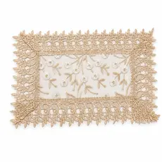 Jogo Americano Renda Guipir 28x43cm Mesa Posta Decoração Elegante 7 Cores Kit 2 4 6 Lugares