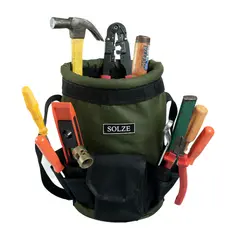 Bolsa Balde SOLZE em Lona para Ferramentas Eletricista / Telecom/Instalador. (P)