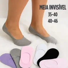 Kit Pares De Meia Ínvisivel Sapatilha Feminina/Masculina 35-46 - Invisivel