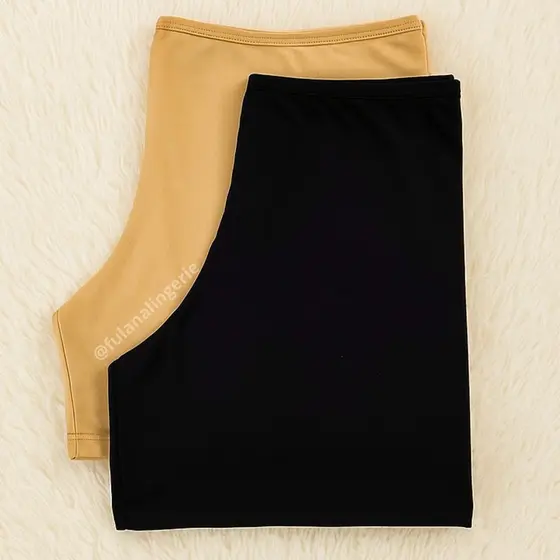 Kit 2 Short Liso Feminino Bermuda Segunda Pele Short - Anagua