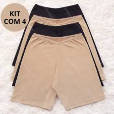 Kit 4 Short Anagua Segunda Pele Liso Feminino Bermuda Vestido - Anagua Ads