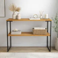 Aparador Industrial Cantinho do Café 90cm 2 Prateleiras MDF e Aço Resistente Moderno MAG Shop