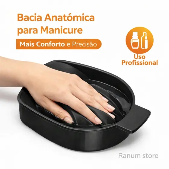 Bacia Anatômica para Manicure e Cutículas – Uso Profissional