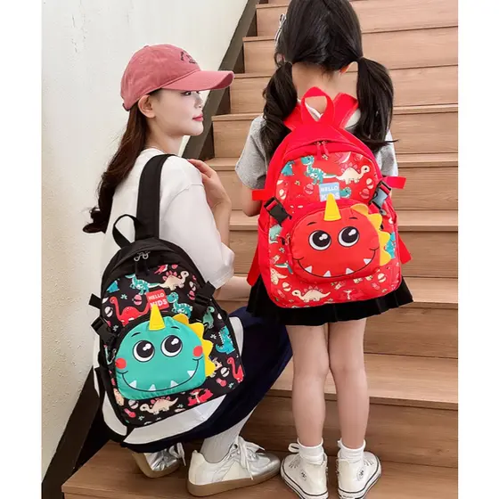 Mochila Infantil Com Estojo Mochila Escolar Menina Menino Dinossauro Bolsa Escolar Removível 2 EM 1 Infantil Com Estampa
