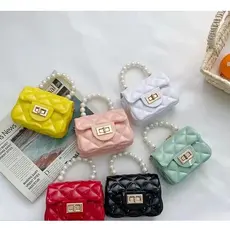 Bolsa Tote Com Pérolas De Geléia Para Adultos / Mini Bolsas De Geléia para crianças multineos