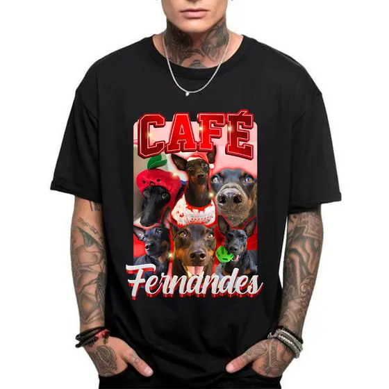 Camiseta Básica Personalizada com Fotos do Seu Pet | Cachorros, Gatos e Mais | Tamanhos P ao GG