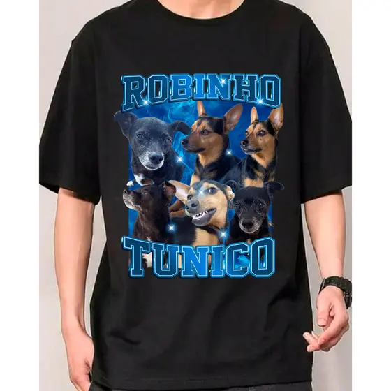 Camiseta Básica Personalizada com Arte de Pets | Cachorros, Gatos e Outros Animais | P ao G3